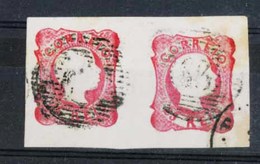 PORTUGAL. 13º. Die IV. Dark Rose Red. Horizontal Pair, Large Margins. Enriched Printing Which Gives The Appearance Of Do - Autres & Non Classés