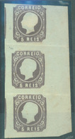 PORTUGAL. 14***/**. Type II. Left Border Of Sheet. (upper Stamp Just Touches). Fine And Extremely Rare. Ex-Lima. - Altri & Non Classificati