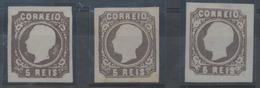 PORTUGAL. 14*. Type I. 3 Choice Stamps, Diff. Colours, Large Margins. Superb Group. - Other & Unclassified
