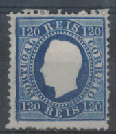 PORTUGAL. 44**. 120rs Deep Dark Blue Shade. King Print (reentry). Ordinary Paper, Perf. 12½  Full Orig. Gum. Fine And Fr - Other & Unclassified