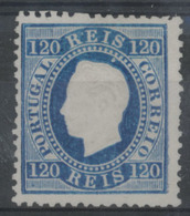 PORTUGAL. 44*. 120rs Blue Fita Direita. Mint. V. Fine Af.99 64,200 Esc. Cert P.F. (1965). - Other & Unclassified