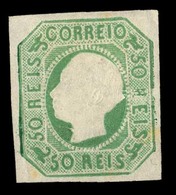 PORTUGAL. 17*. Yellow Green. V. Good Margins. Attractive. Variety Albino Print Central Frame At Right. ISPP Cert. Af.99  - Altri & Non Classificati