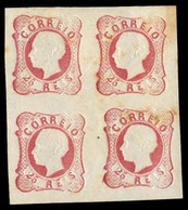 PORTUGAL. 16***/**. Die VI. BLOCK OF FOUR. Rose Red Shade, Full Orig. Gum (lower Pair Is Never Hinged), With Spots, Larg - Other & Unclassified