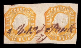PORTUGAL. 15º. Orange Yellow Shade, Neat Print, Horiz. Pair, Complete Margins, Mns. Pmk. V. Scarce And Appealing. - Other & Unclassified