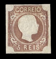 PORTUGAL. 10**. Die II, Bister Brown. V. Good Margins All Around, On Medium Thin Paper, With Original Gum. Fine. - Other & Unclassified