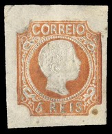 PORTUGAL. 10**. Die II, Yellow Brown. Large/huge Margins, On Thin Paper, With Original Gum. Very Fine. - Other & Unclassified