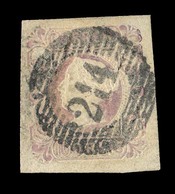 PORTUGAL. 4º. Mauve Lilac, On Medium Thick Paper. V. Good/large Margins, "214" (Loulé) Pmk. (***). (R.R.) Minimal Paper  - Other & Unclassified