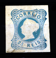 PORTUGAL. 2*. Die II. Light Blue, Middle Paper, Regummed, With Dark Brown Small Ink Line On Lower Edge (probably From So - Other & Unclassified