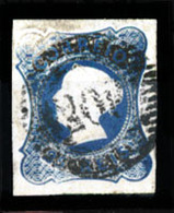 PORTUGAL. 2º. Type I. 25rs Dark Blue. Complete / Good Margins, Cancelled 208 (Faro). PRINT VARIETY, Completely Enriched  - Other & Unclassified