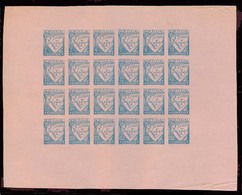 PORTUGAL. 1926-31. Lusiadas. Trial Colour Proof. Complete Miniature Presentation Sheet Of 24 Diff. Values, Light Blue On - Altri & Non Classificati