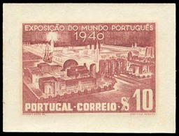 PORTUGAL. 1940. 9th Cent/3rd Cent. Fundaçao. Exposiçao. $10 Browned. Die Proof, Imperf With Full O/gum (***). VF. - Other & Unclassified