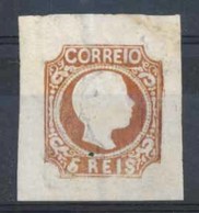 PORTUGAL. 10* Type V. 5reis Yellow Brown. Huge Margins. Min. Thin In Lower Pearl, Otherwise A Rare And Attractive Item.  - Other & Unclassified