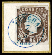 PORTUGAL. 14º Die II. 5rs. Brown, Blue Central Cds "FUNCHAL" / 7-5-1864" (***). Exhibition Item In Prestige Condition. - Other & Unclassified
