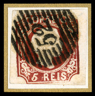 PORTUGAL. 5º. 5 Ireis., Type VII. Con Traço (reads IREIS). Complete To Huge Margins, Neat "52". This Rare Variety Only O - Sonstige & Ohne Zuordnung