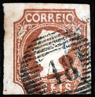 PORTUGAL. 1º. Die I, Red Brown, On Medium Thick Paper. 3 Good/large Margins, Lower Just Touches, Worn Print, Showing Man - Altri & Non Classificati