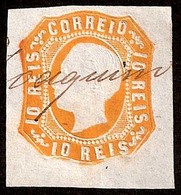 PORTUGAL. Af 15º. 1862. D. Luis 10rs Intense Yellow Used Large Margins, Mns Stline Cancel "TRANQUINHA" (RR) XF. - Other & Unclassified