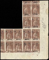 PORTUGAL-ANGOLA. C1914. Fiscals Of Alfandega Do Porto With Angola Ceres. An Irregular Block Of Twelve, Border Corner She - Other & Unclassified