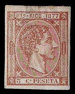 PUERTO RICO. 1877. Ed. 13s (*). 5c. Sin Dentar. Grandes Margenes. Borde Hoja Adelg.superior. Raro Cat 06 59 Euros. - Porto Rico