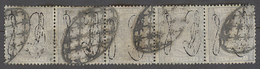 PUERTO RICO. 1876. Ed 8º (x5). 25cts Violeta Claro Sobrecargado Tira Horizontal De Cinco Con Matasellos Parrilla. Precio - Porto Rico