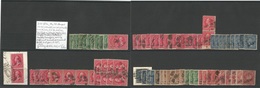 PUERTO RICO. 1898-9. US Period. Ovptd Issue PORTO RICO. High Catalogue Value In Two Stock Cards With Variety Of Cancels, - Porto Rico