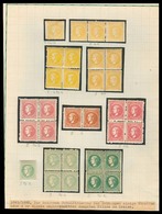 SERBIA. 1869-80. Yv 16/24d*. Selection Of Mint Multiples, Showing Diff Perf / 2 Imperf Mergins On 1p Yellow. Mostly VF.  - Serbien