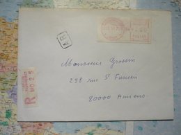 Lettre Recommandée Amiens 28/06/1973 4,50 FF - 1969 Montgeron – White Paper – Frama/Satas