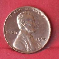 USA 1 CENTS 1956-D -    KM# A132 - (Nº28972) - 1909-1958: Lincoln, Wheat Ears Reverse