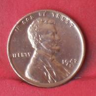 USA 1 CENTS 1942-D -    KM# 132 - (Nº28975) - 1909-1958: Lincoln, Wheat Ears Reverse