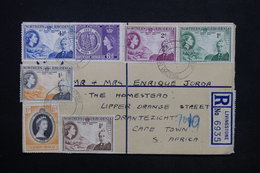 RHODESIE - Entier Postal + Complément De Livingstone Pour Cape Town En 1953 , Affranchissement Plaisant - L 24795 - Northern Rhodesia (...-1963)