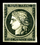 (*) N°3, 20c Noir Sur Vert. TB (signé Calves)  Qualité: (*) - 1849-1850 Ceres
