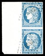 O N°4, 25c Bleu Obl Pc '2840' En Paire, Grand Bord De Feuille Latéral, Pièce Choisie. SUP (signé Scheller/certificat)  Q - 1849-1850 Cérès