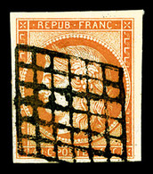 O N°5, 40c Orange Obl Grille, Belles Marges, TB (signé Calves/certificat)  Qualité: O  Cote: 500 Euros - 1849-1850 Cérès