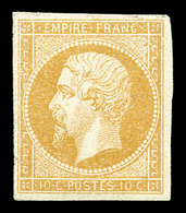 * N°13Aa, 10c Jaune-citron, Jolie Pièce. TTB (signé Calves/Brun/certificat)  Qualité: *  Cote: 2750 Euros - 1853-1860 Napoléon III