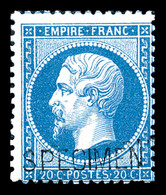 * N°22d, 20c Bleu Surchargé 'SPECIMEN'. TB  Qualité: *  Cote: 400 Euros - 1862 Napoleone III