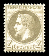 * N°27Ba, 4c Gris-foncé, Fraîcheur Postale, Très Bon Centrage. SUP (certificat)  Qualité: * - 1863-1870 Napoleone III Con Gli Allori