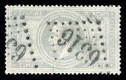 O N°33, 5F Empire Obl GC '6316'. TB (signé Calves/certificat)  Qualité: O  Cote: 1150 Euros - 1863-1870 Napoleon III Gelauwerd