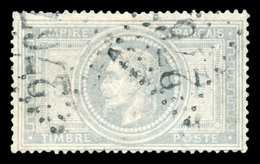 O N°33, 5F Empire, Obl GC. B/TB (certificat)  Qualité: O  Cote: 1150 Euros - 1863-1870 Napoleone III Con Gli Allori