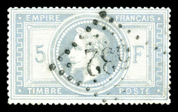 O N°33a, 5f Gris-bleu, Restauré  Qualité: O  Cote: 1250 Euros - 1863-1870 Napoleon III With Laurels