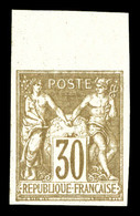 ** N°69a, 30c Brun Type I Non Dentelé Haut De Feuille, Fraîcheur Postale, SUPERBE (signé Brun/certificat)   Qualité: ** - 1876-1878 Sage (Type I)