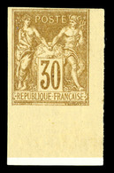* N°80b, 30c Brun-jaune Type II Non Dentelé, Cdf. SUP (certificat)  Qualité: *  Cote: 700 Euros - 1876-1878 Sage (Type I)
