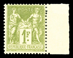 ** N°82, 1F Olive Clair Bdf, Fraîcheur Postale. TB  Qualité: ** - 1876-1878 Sage (Type I)