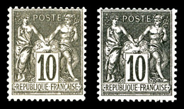** N°89/a, 10c Sage: Noir Sur Lilas Et Noir Sur Violet, Les 2 Ex TB  Qualité: ** - 1876-1878 Sage (Type I)