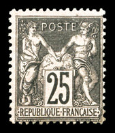 (*) N°97, NON EMIS, 25c Noir Sur Rose TYPE I (au Lieu De Type II), Tirage De L'exposition De 1900, Quelques Exemplaires  - 1876-1878 Sage (Type I)