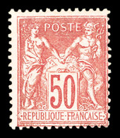 ** N°98, 50c Rose Type II, Fraîcheur Postale. TTB  Qualité: ** - 1876-1878 Sage (Type I)