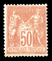 ** N°98a, 50c Rose Pâle Type II, Fraîcheur Postale. SUP   Qualité: ** - 1876-1878 Sage (Type I)
