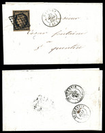 O N°3g, 20c Noir Sur Fauve Obl Grille +C15 Caudry (57) Du 25 Mai 1850. SUP (certificat)  Qualité: O  Cote: 1600 Euros - 1849-1876: Classic Period