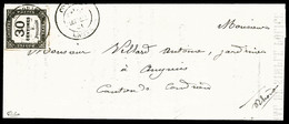 O N°6, 30c Noir Sur Lettre Du 24 Avril 1881 De Condrieu (Rhone), TTB (signé Calves)  Qualité: O  Cote: 300 Euros - 1849-1876: Période Classique