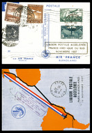 O N°321, 10f Traversée De L'Atlantique + PA N°8 + 3 Timbres Chilien Sur Carte Avec Griffe 'Liaison Postale Accélérée'. T - 1900-02 Mouchon