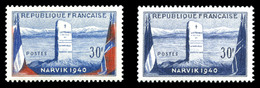 ** N°922A, Non émis, Narvik 30f Bleu Et Rouge. SUP. R.R. (signé/certificat)  Qualité: ** - 1900-02 Mouchon