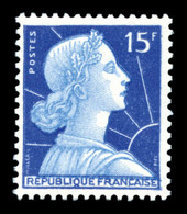 ** N°1010A, Non émis, Marianne De Muller, 15f Outremer Et Bleu Clair. SUPERBE. R.R. (certificat)  Qualité: ** - 1900-02 Mouchon